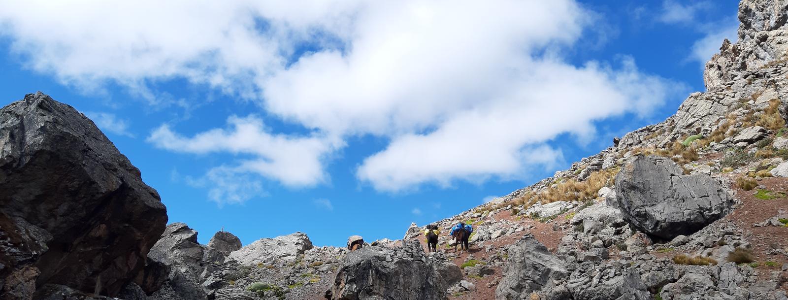Foto de camino hacia la coordillera Huayhuash